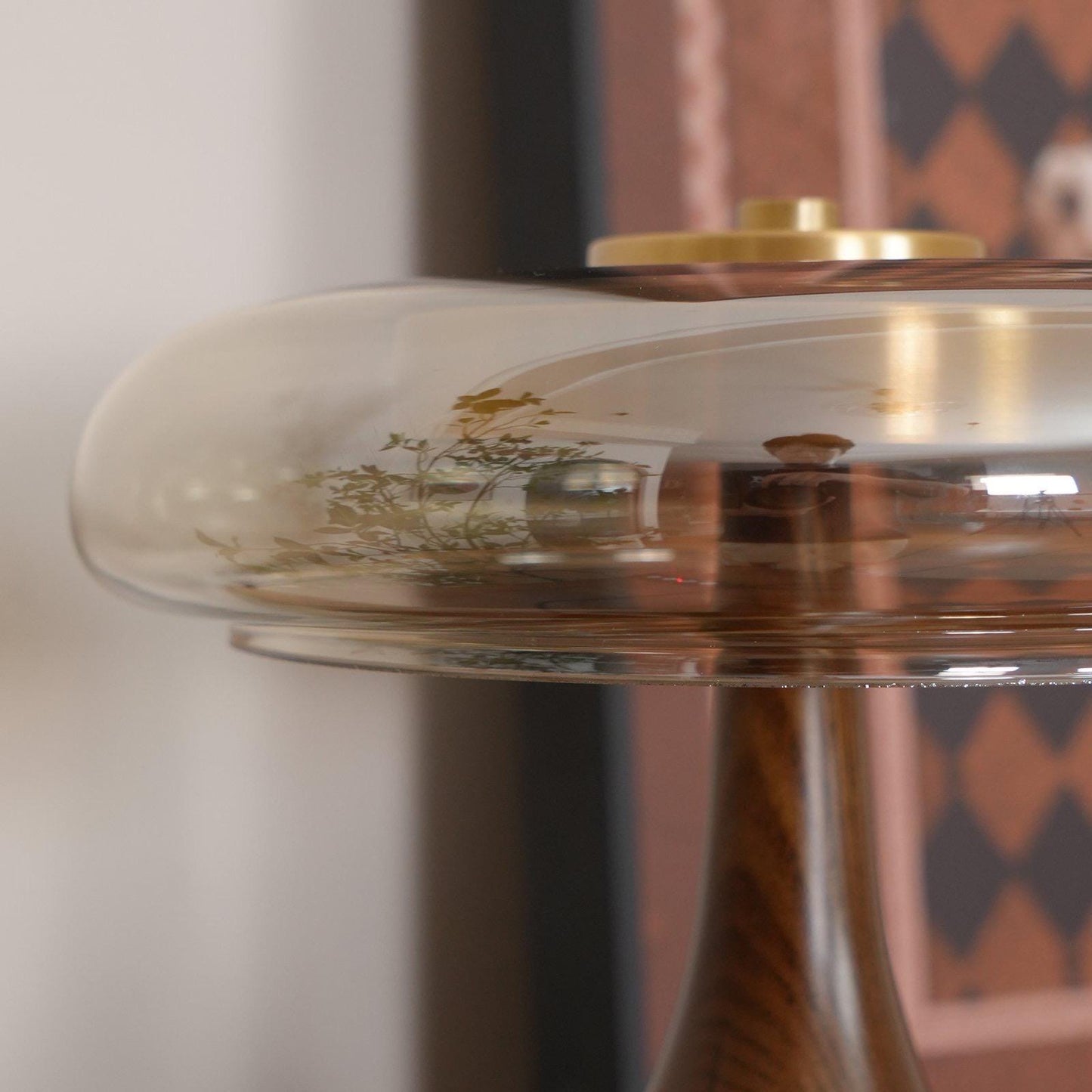 Danish bauhaus walnut lamp - Modern Walnut Desk Lamp