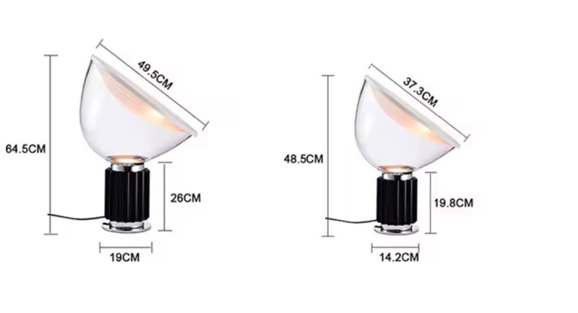 Minimalist designer table lamp with black reflector in Scandinavian interior