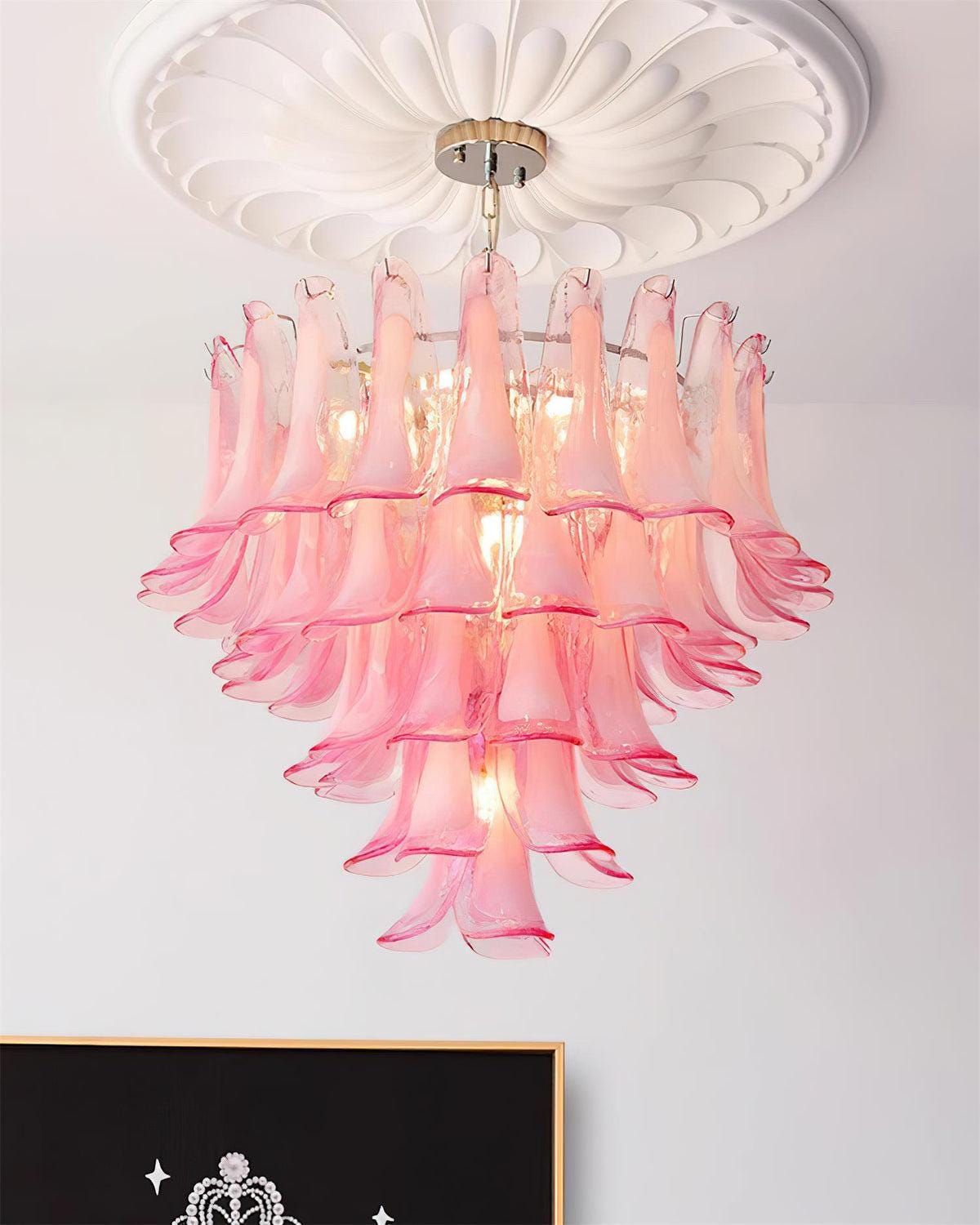 Pink Murano italian style lamp