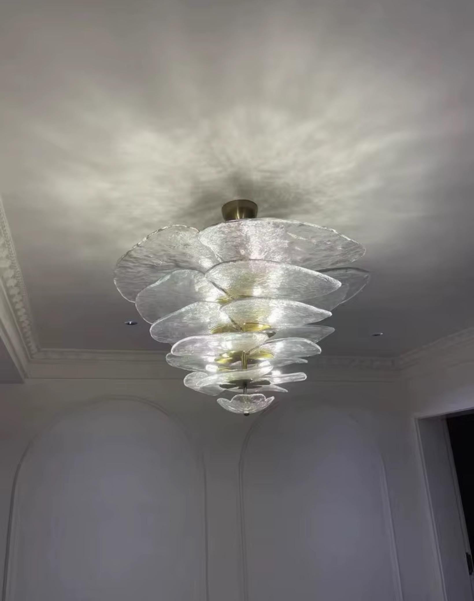 Venetian glass lamp pendant light creating warm ambient lighting