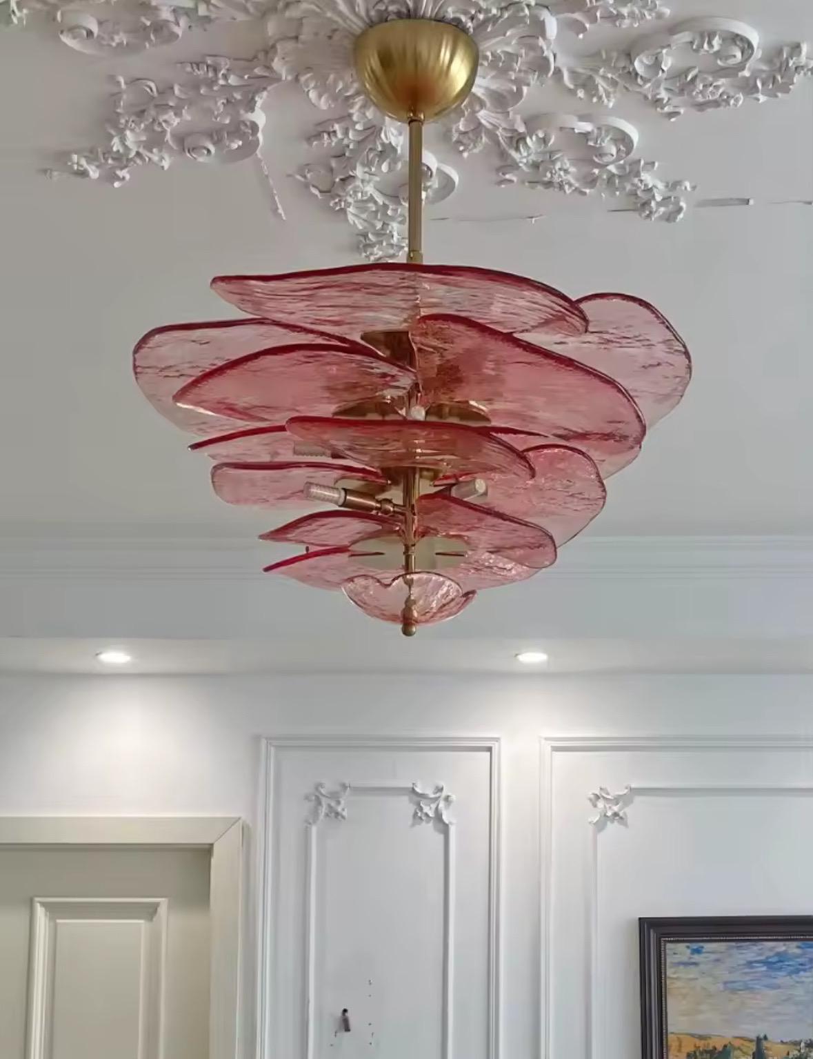 Murano lilypad italian style glass lamp