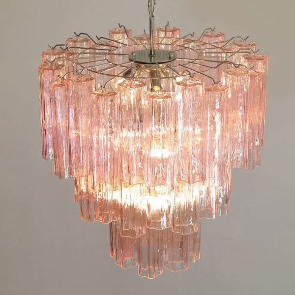 Handcrafted venetian glass lamp showing detailed cloud texture pattern