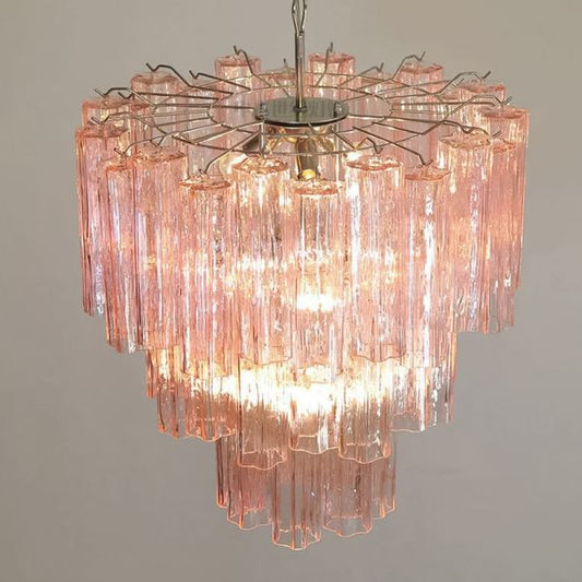 Handcrafted venetian glass lamp showing detailed cloud texture pattern