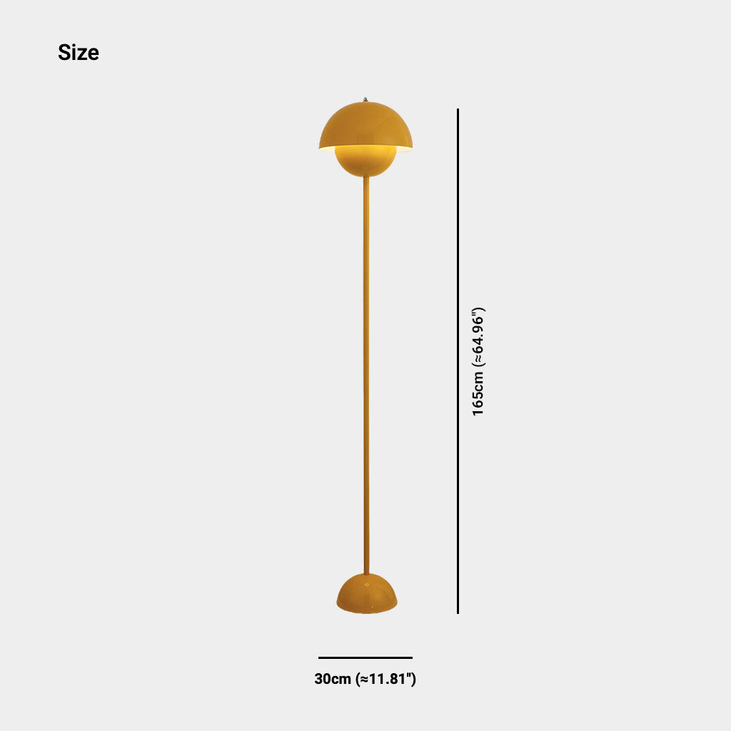 Metal mushroom lamp