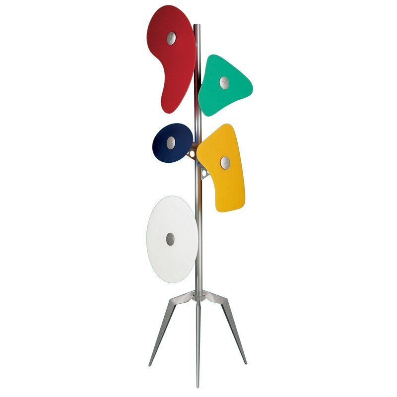 Contemporary orbital-inspired floor lamp as statement piece in minimalist interior