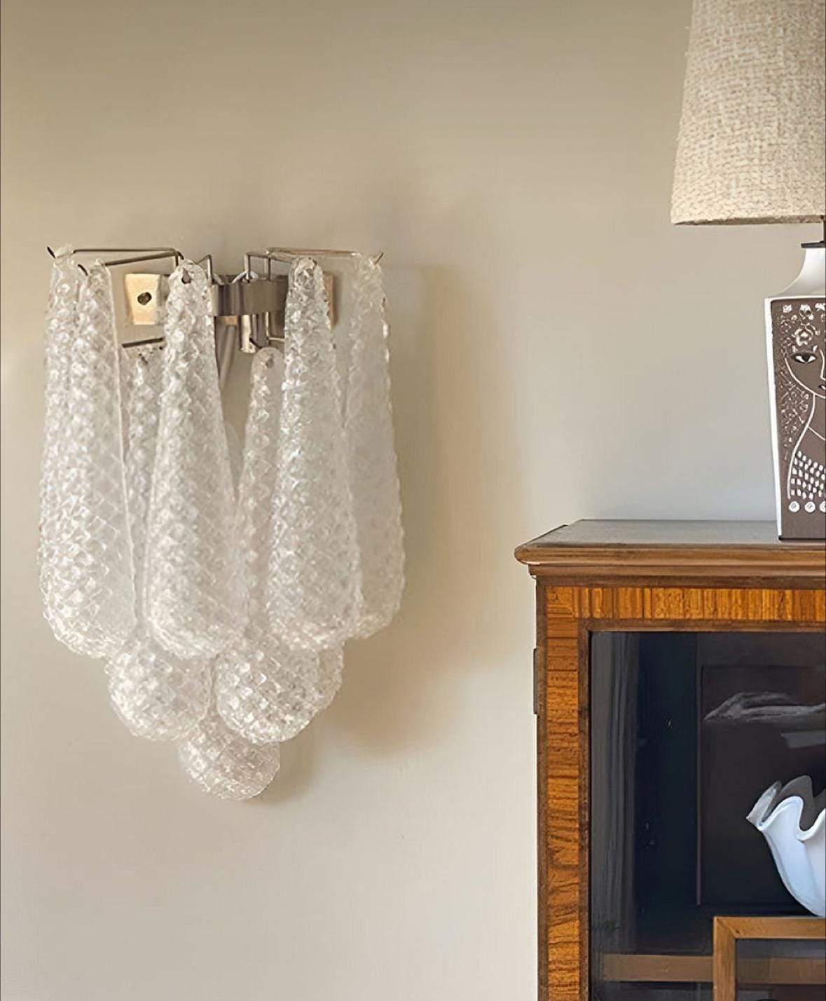 Murano italian style wall lamp