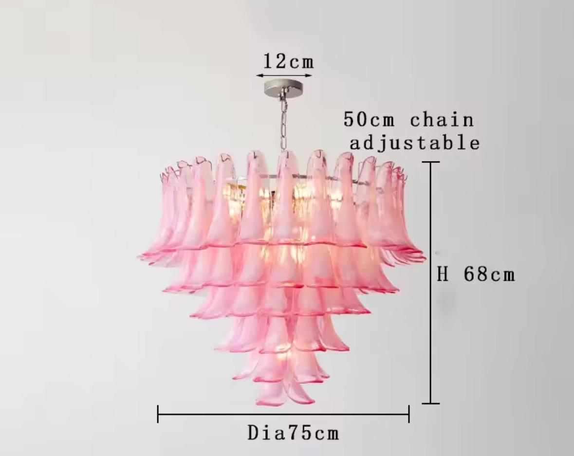 Pink Murano italian style lamp
