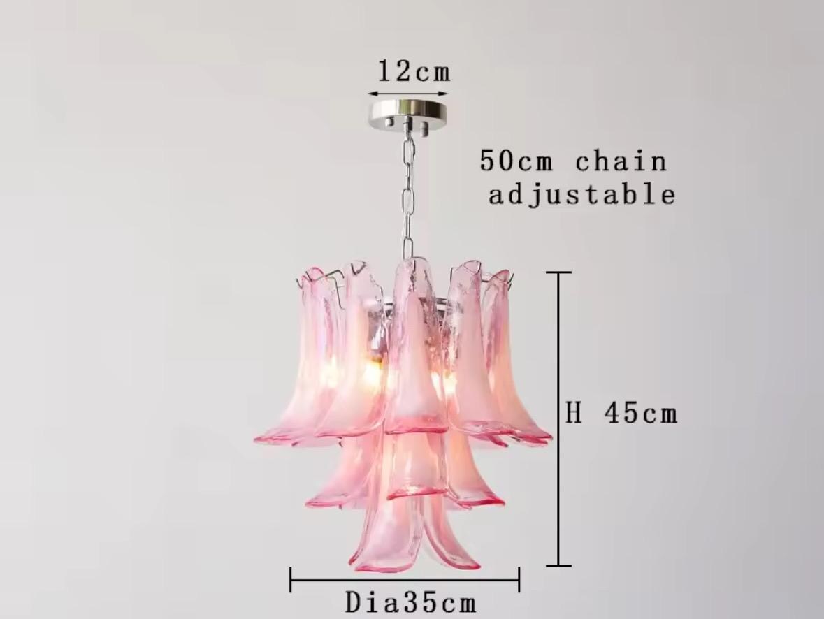 Pink Murano italian style lamp