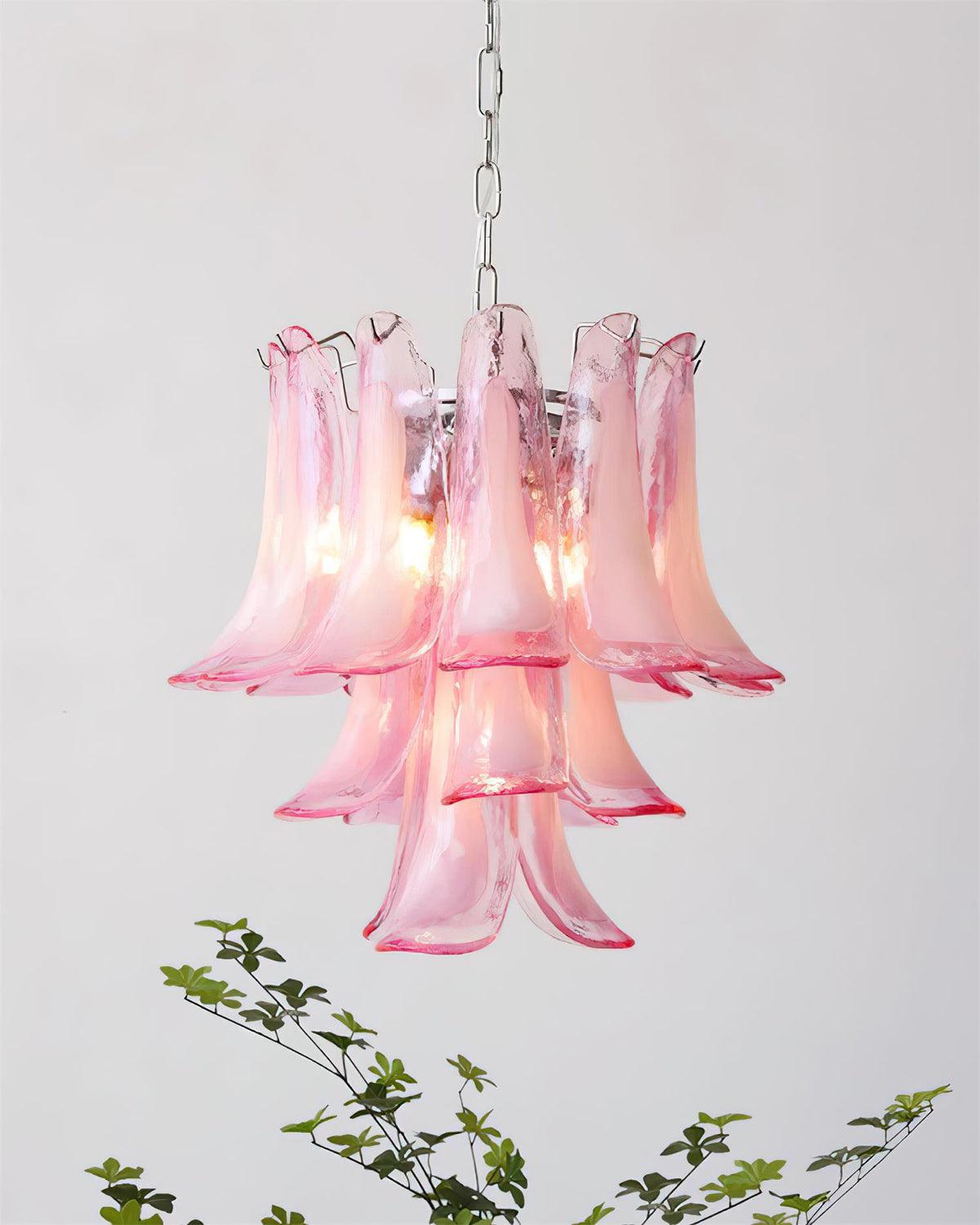 Pink Murano italian style lamp