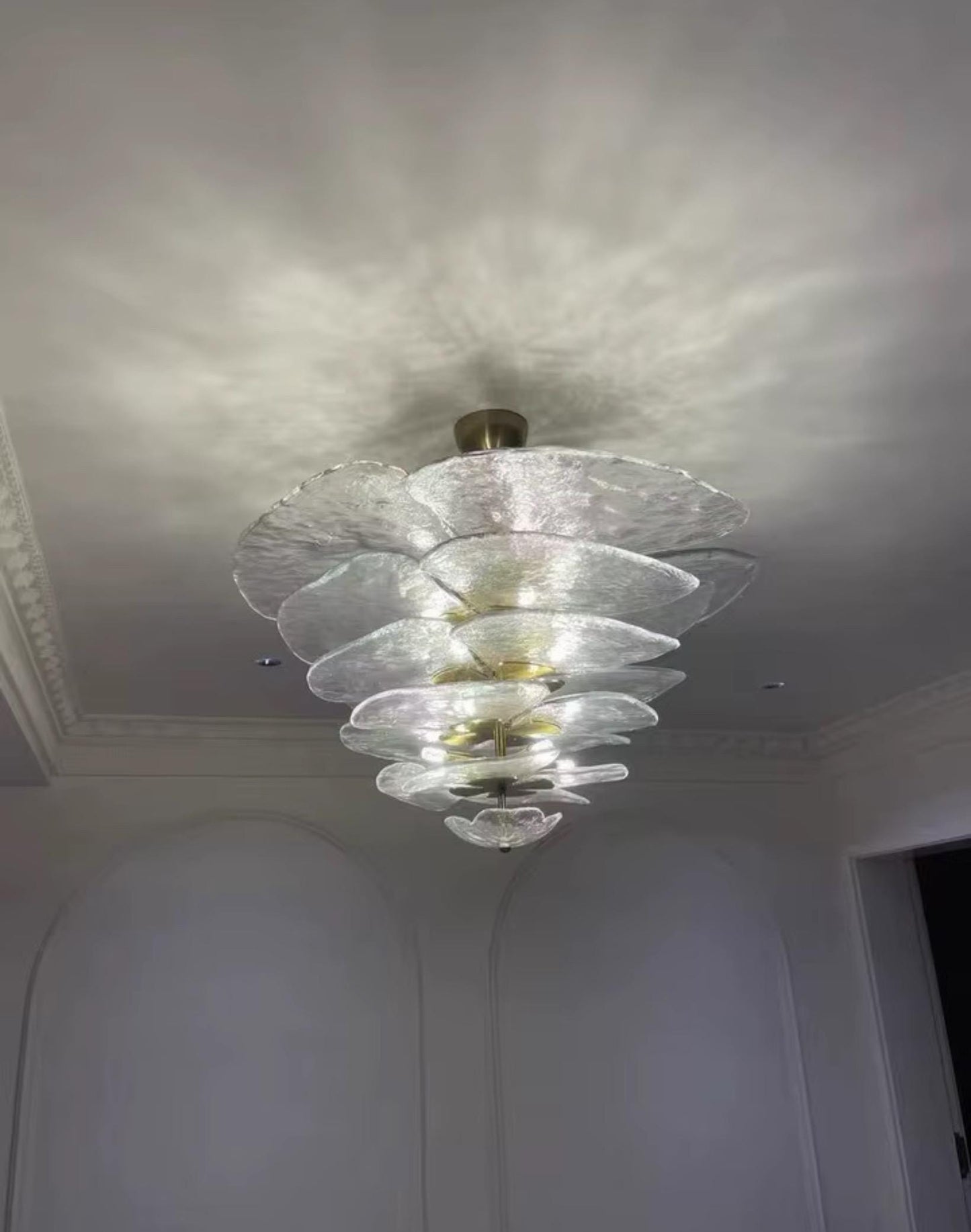 Murano lilypad italian style glass lamp