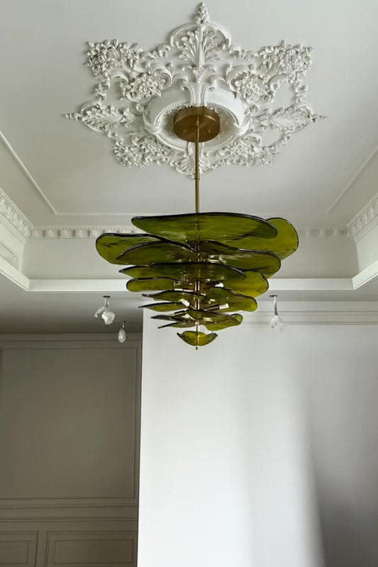 Murano lilypad italian style glass lamp