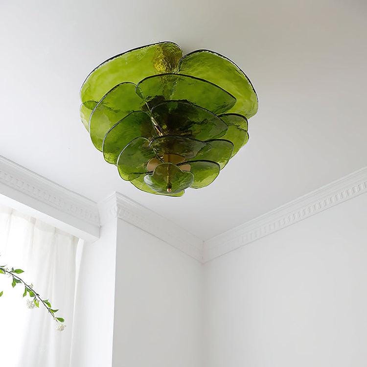 Murano lilypad italian style glass lamp