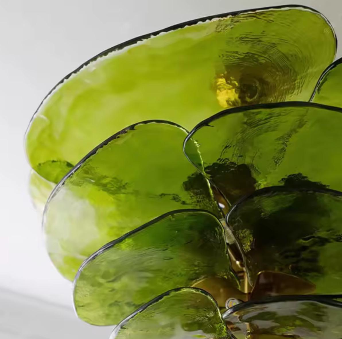 Murano lilypad italian style glass lamp