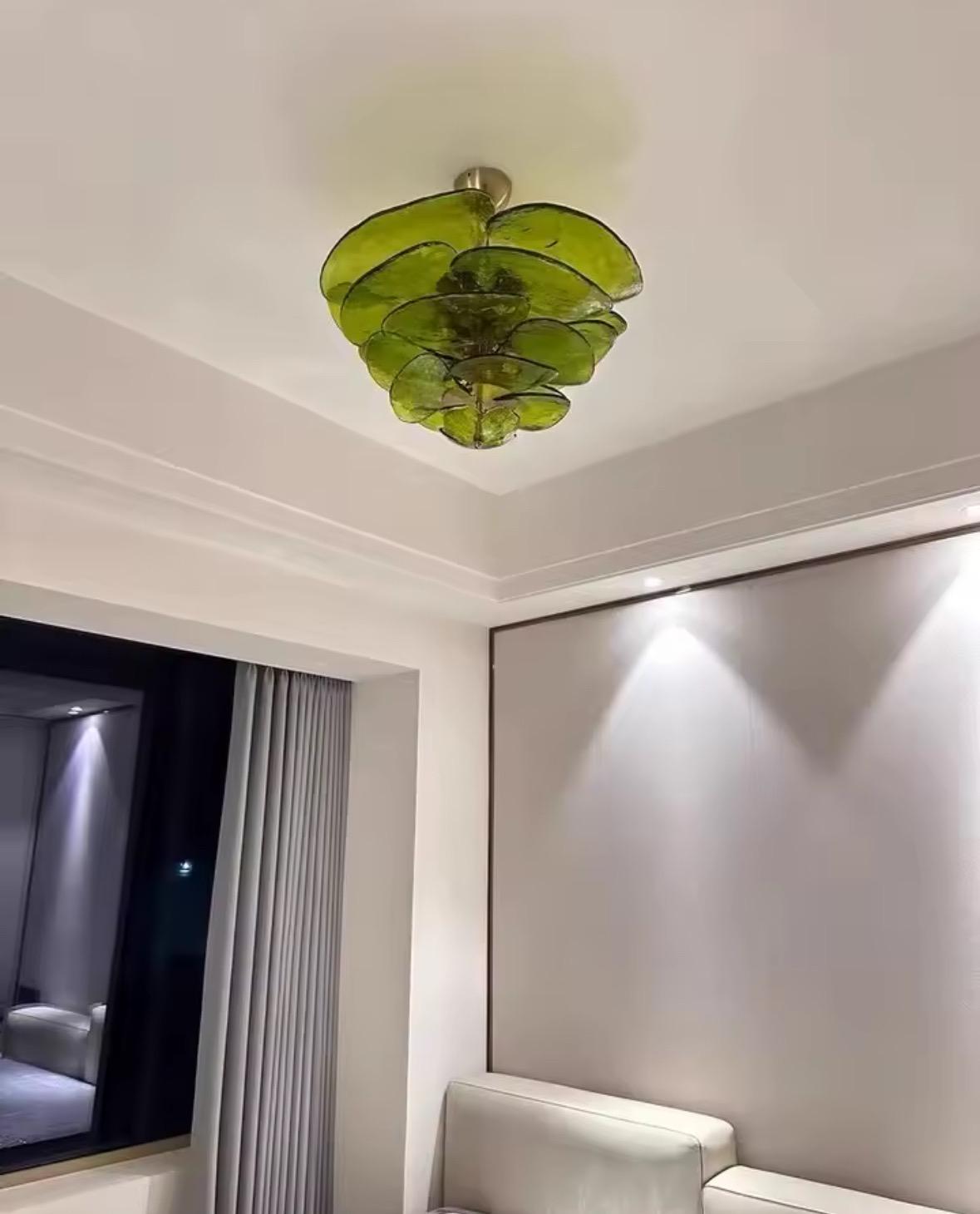 Murano lilypad italian style glass lamp